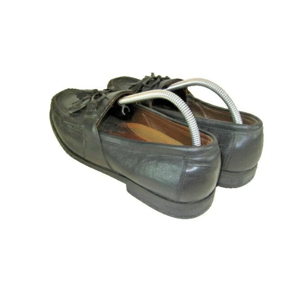 Mens Johnston & Murphy Black Leather Tassel Kilt Casual Loafers sz 9 M